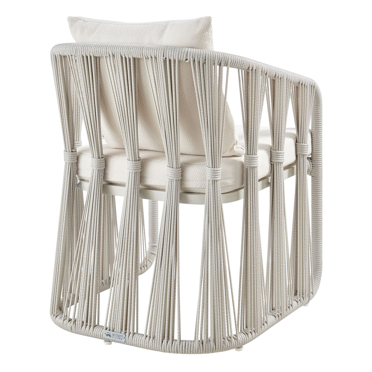 Breeze - Powder Coated Rectangle Metal Outdoor Dining Set With Cushions