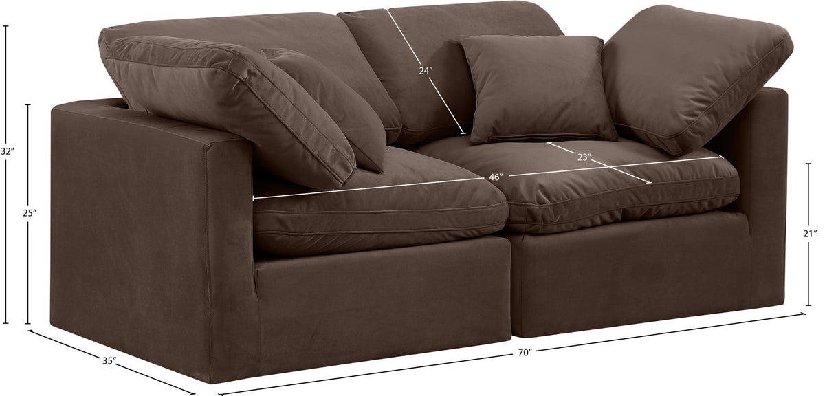 Indulge - Velvet 2 Seat Modular Sofa