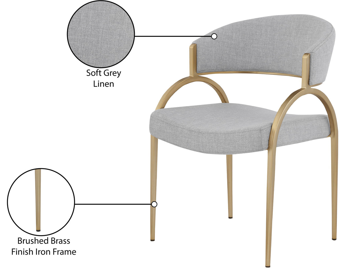 Privet - Dining Chair (Set of 2) - Gold Base