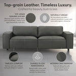 Clayton - Leather Sofa With Track Arms