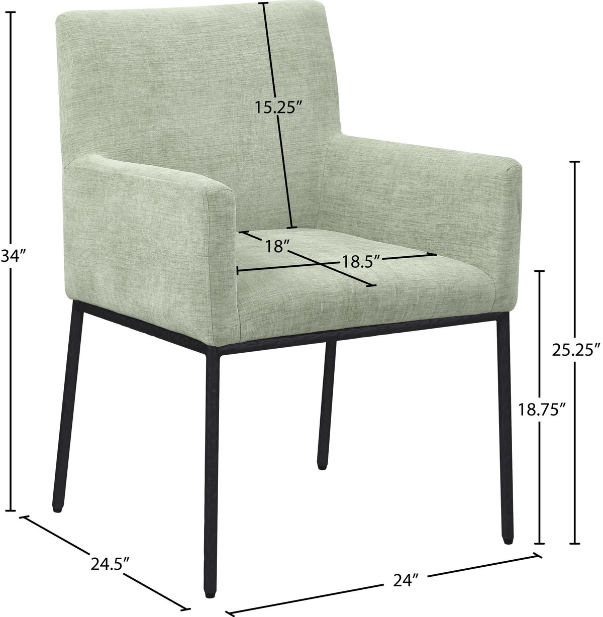 Reeves - Dining Chair With Black Legs (Set of 2)
