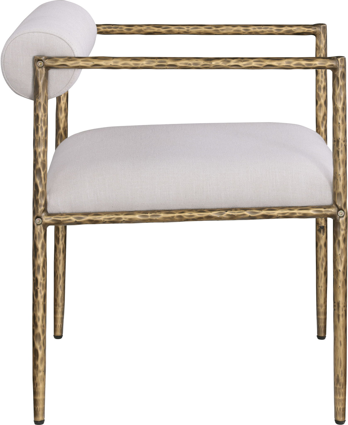 Axis - Linen Textured Beige Fabric Upholstered Dining Chair (Set of 2)