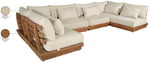 Mirella - 6 Piece Water Resistant Fabric Upholstered Outdoor Patio Modular Sectional