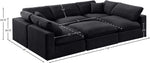 Comfy - 6 Piece Velvet Sectional