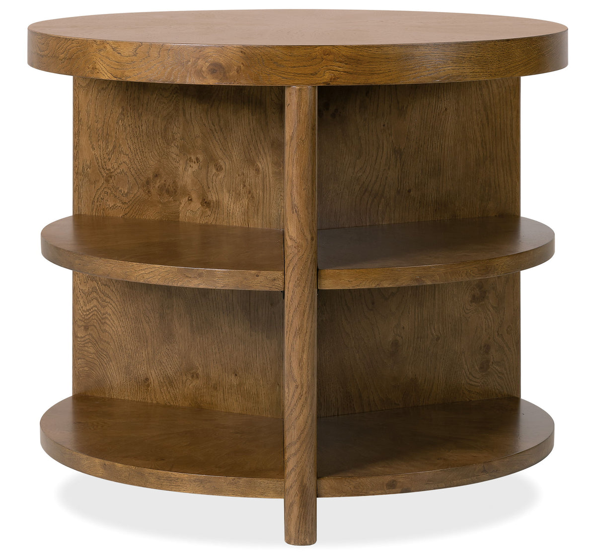 Melange - Mulholland Round End Table - Dark Brown