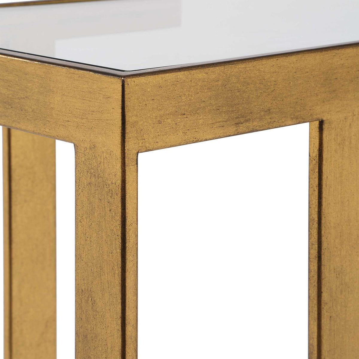 Kendrick - Glass Console Table - Gold