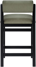 Roundhill - Faux Leather Counter Stool - Black Frame