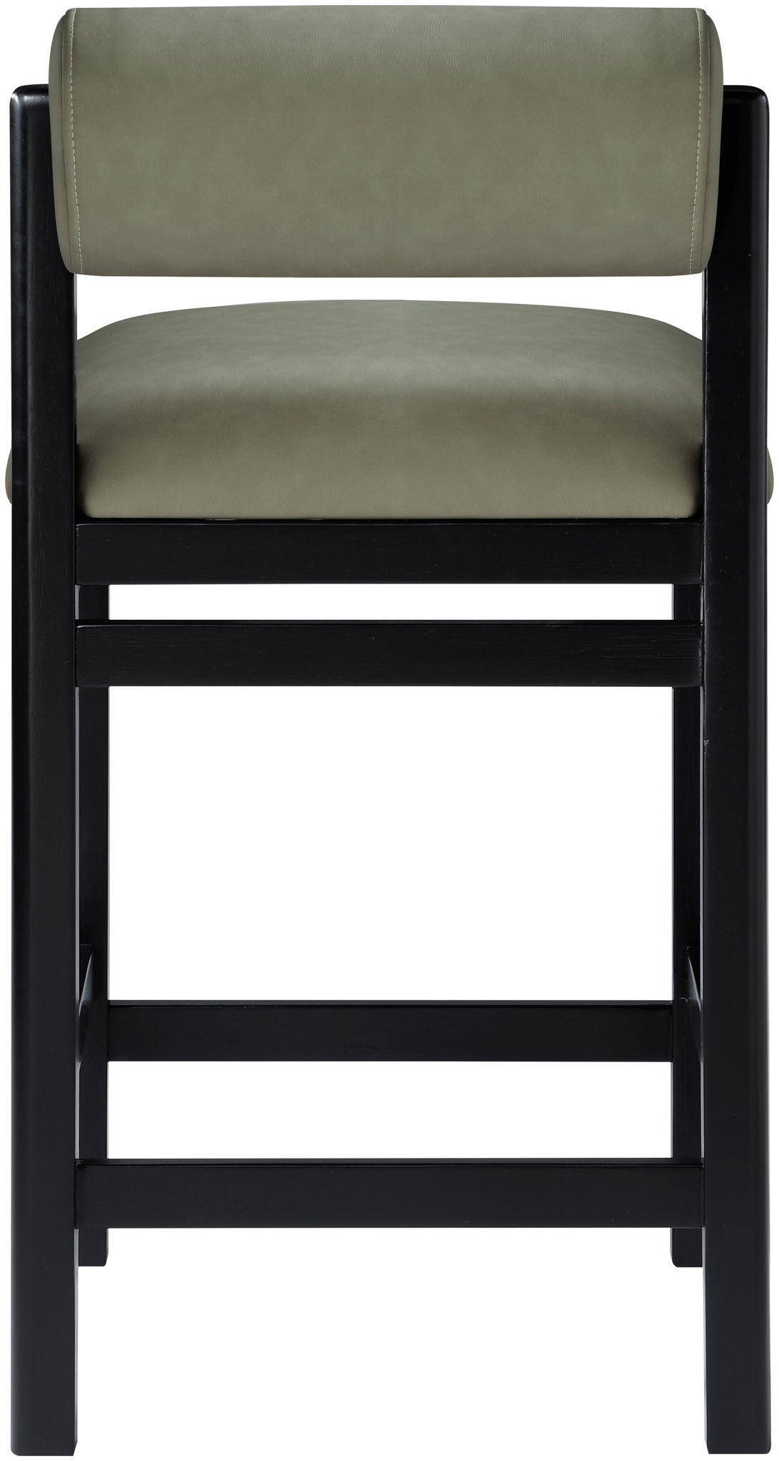 Roundhill - Faux Leather Counter Stool - Black Frame