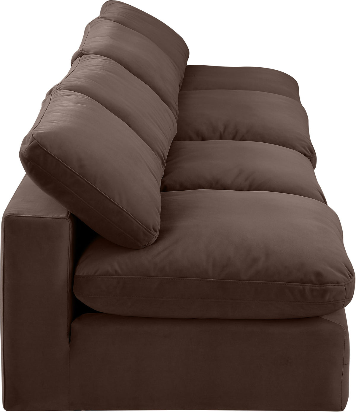 Comfy - Velvet Modular Armless Sofa 4 Seats