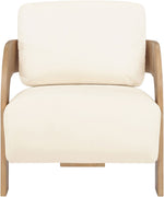 Cedra - Velvet Performance Fabric Upholstered Accent Chair - Natural Frame