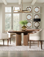 Eleana - Upholstered Arm Chair - Beige / Dark Brown