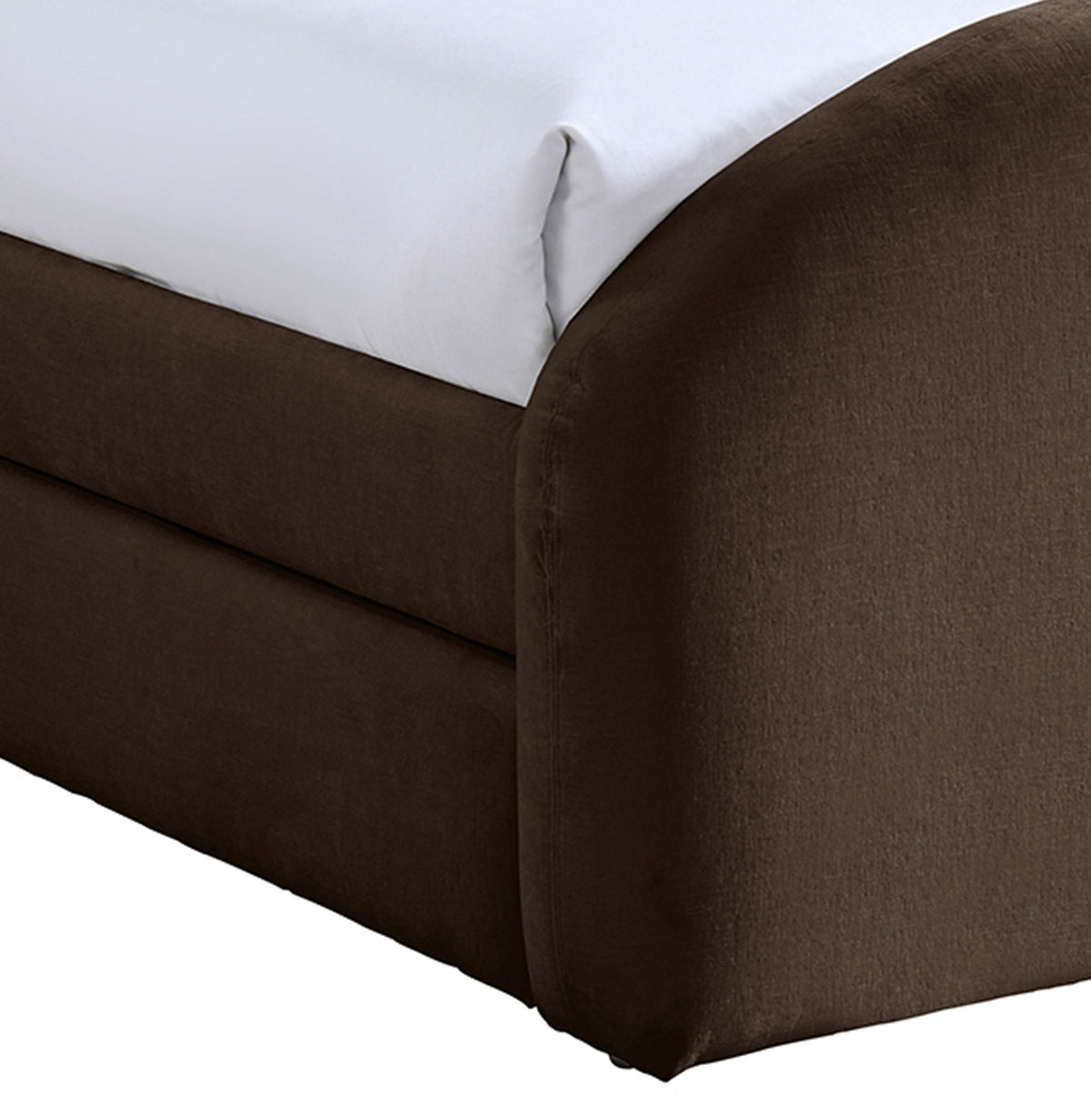 Andaz - Chenille Fabric Upholstered Trundle Bed