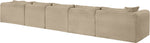 Shaggy - Fabric 5 Piece Modular Sectional With Chaise