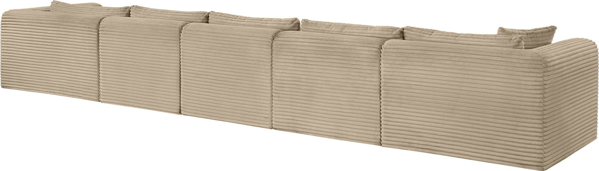 Shaggy - Fabric 5 Piece Modular Sectional With Chaise