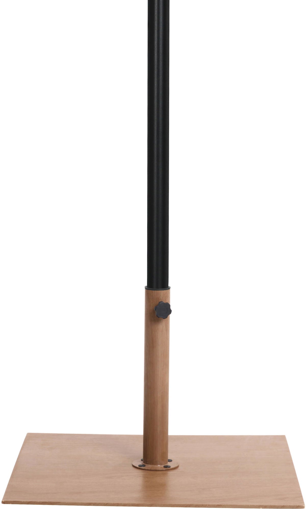 Fiji - Aluminum Patio Umbrella With Square Teak And Black Base