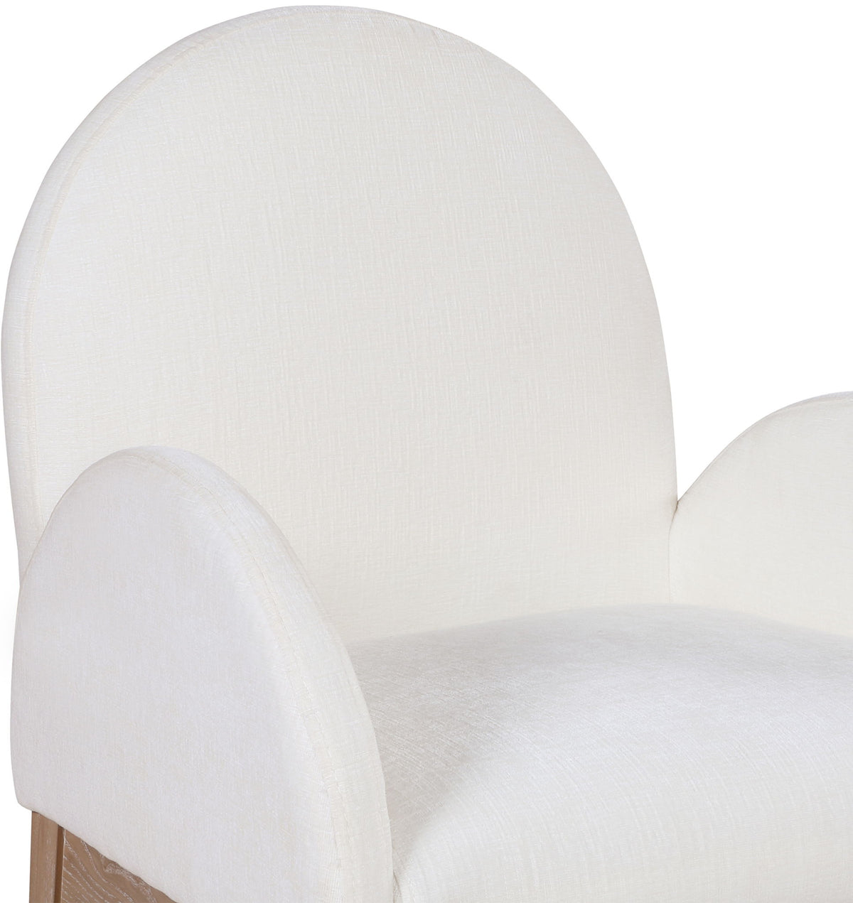 Waldorf - Chenille Dining Arm Chair With Natural Legs