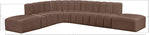 Arc - Faux Leather 7 Piece Corner Modular Sofa