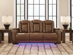 Gruaro - Power Reclining Sofa With Adjustable Headrest - Amber
