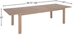 Newport - Acacia Wood 86.75" / 108" Outdoor Patio Dining Table - Natural