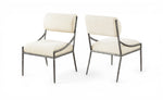 Bastille - Upholstered Dining Side Chair (Set of 2) - Silver Frame