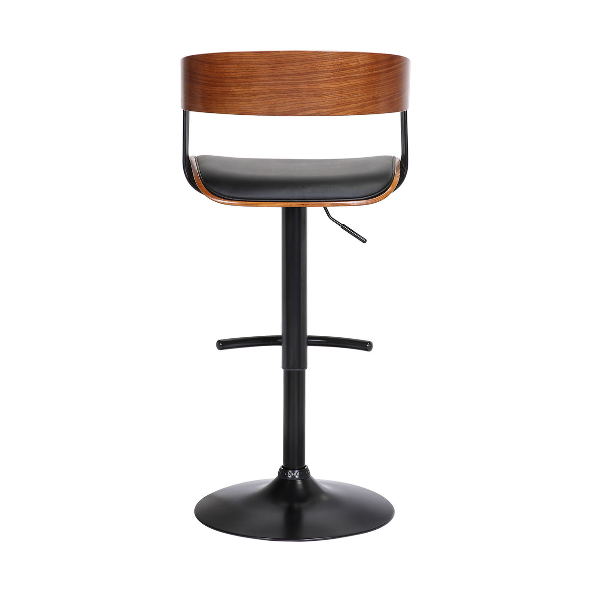 Larisa - Adjustable  Wood Bar Stool - Walnut