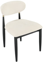 Riccio - Fabric Dining Side Chair (Set of 2) - Black And Gold Frame