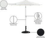 Fiji - Aluminum Patio Umbrella With Round Black And White Base
