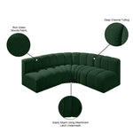 Arc - Boucle Fabric 4 Piece Corner Modular Sofa