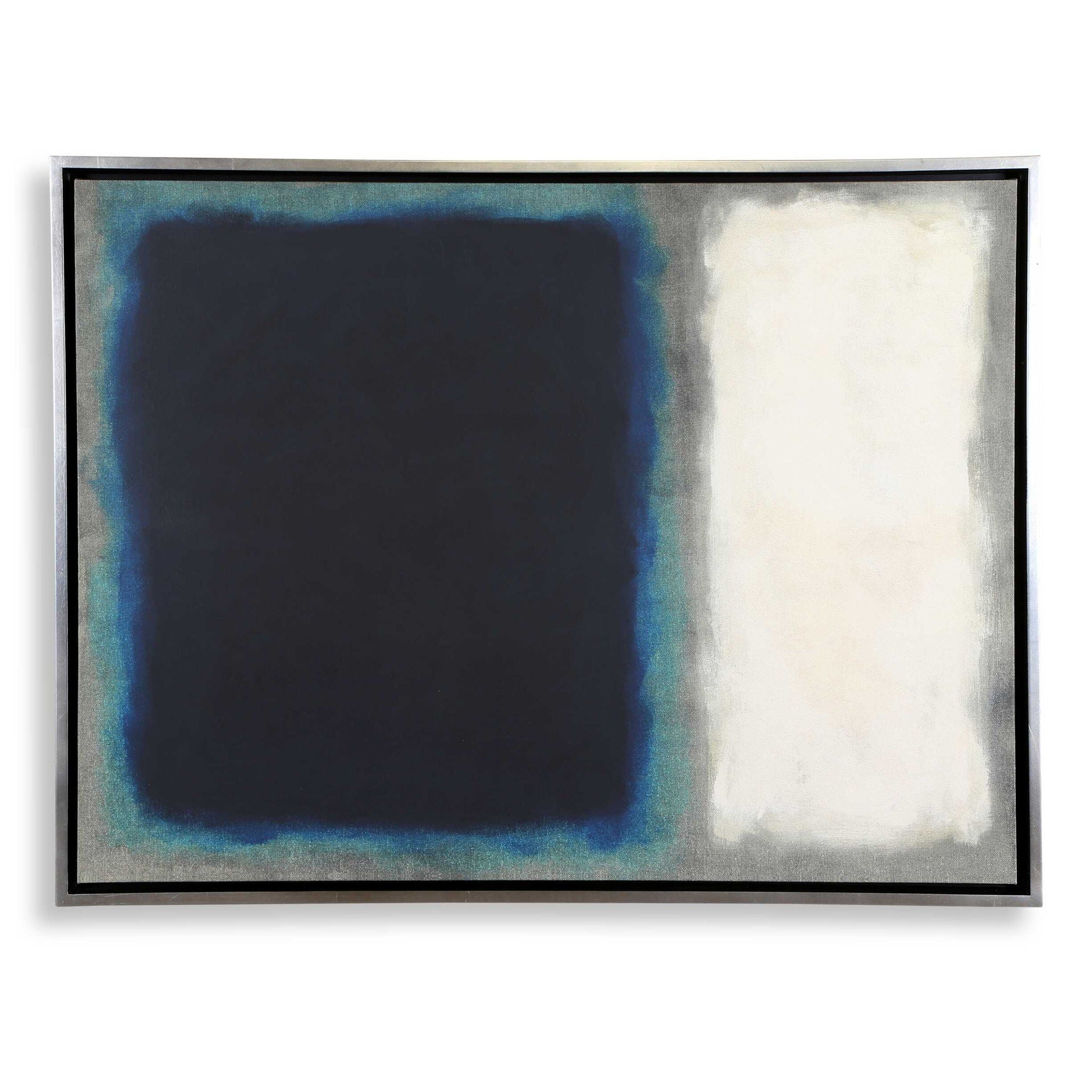 Solstice 1 - Framed Canvas - Black / Blue / Gray