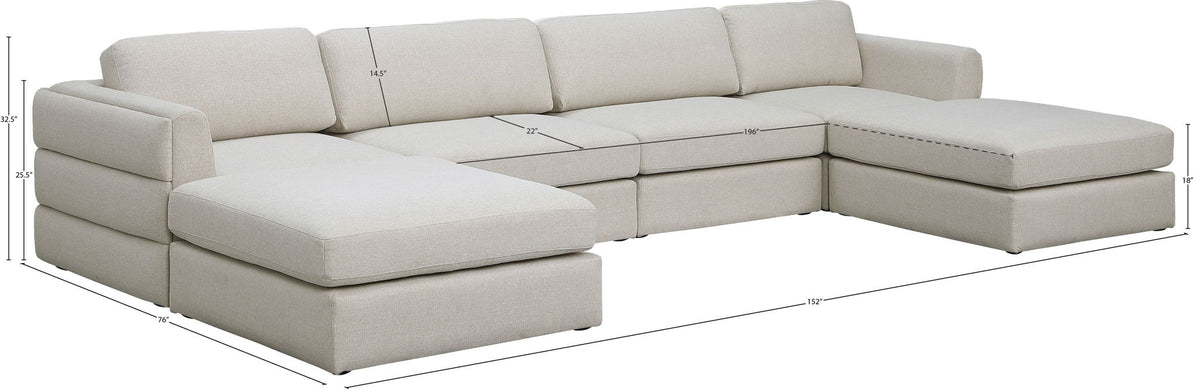 Beckham - 6 Piece Double Chaise Modular Sectional