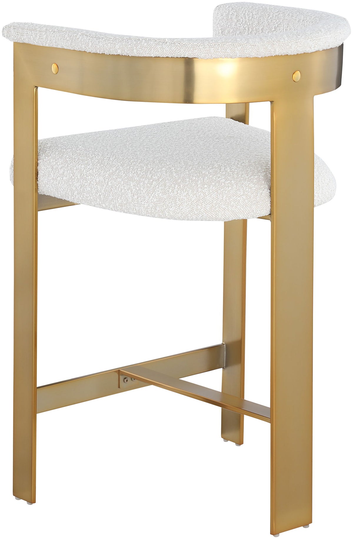 Romeo - Boucle Counter Stool With Gold Base (Set of 2)