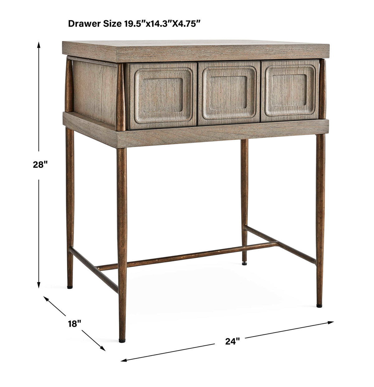 Brazil - Side Table - Bronze / Brown