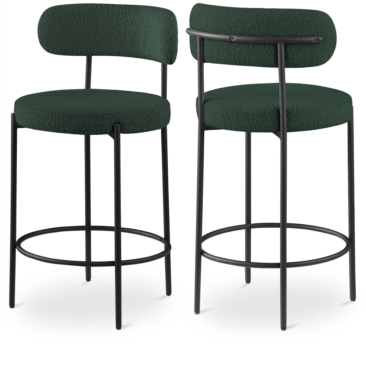 Beacon - Boucle Fabric Stool (Set of 2)