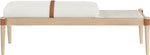 Nara - Linen Textured Fabric Upholstered Bench - Painted Natural