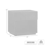 Petra - 1 Drawer Wood Nightstand - Black