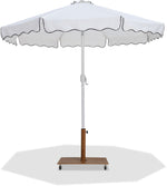 Amalfi - Aluminum Patio Umbrella - Light Brown Base / White Pole
