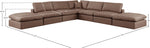 Comfy - 7 Piece Faux Leather Modular Corner Sectional