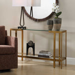 Kendrick - Glass Console Table - Gold