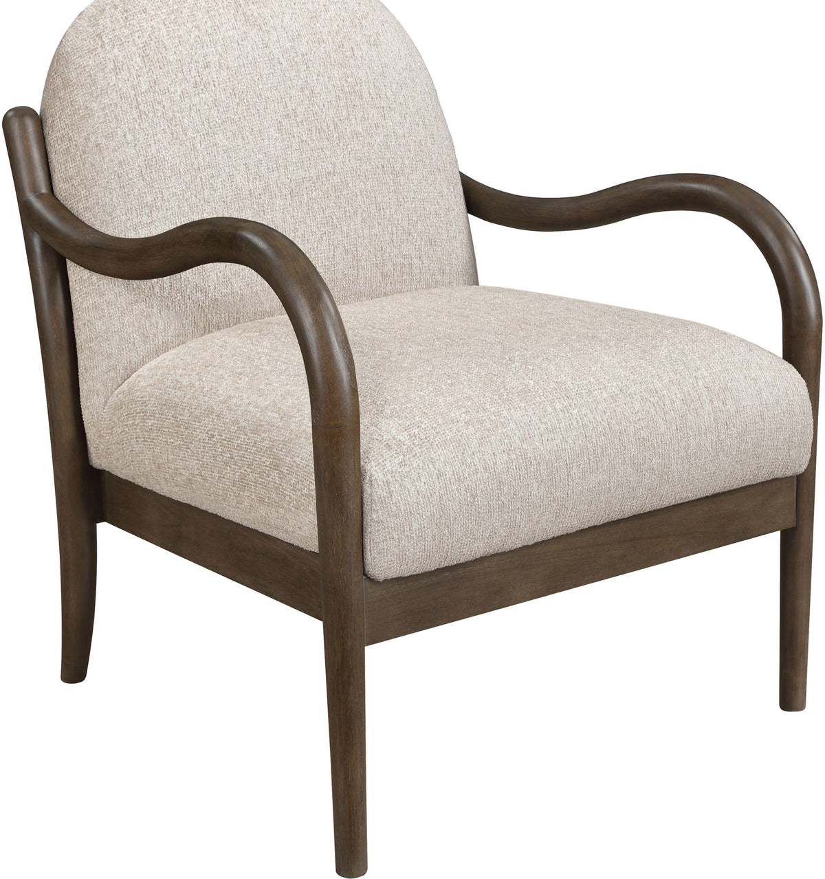 Helmsley - Performance Fabric Upholstered Accent Chair - Brown Frame