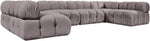 Orin - U-Shaped Velvet 6 Piece Modular Sectional