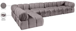 Orin - Velvet 5 Piece Modular Sectional