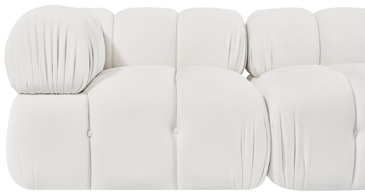 Orin - Velvet Performance Fabric Upholstered 2 Piece Modular Sofa (2 Corner Chairs)