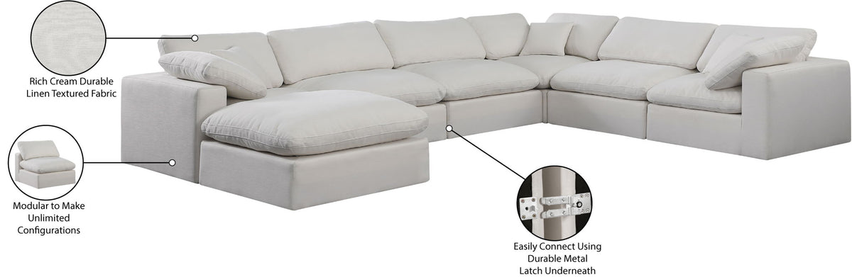 Comfy - 7 Piece Linen Modular Sectional With Chaise