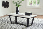 Fostead - Rectangular Cocktail Table - White / Espresso