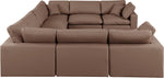 Comfy - 8 Piece Faux Leather Modular Sectional