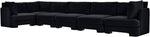 Hammond - Velvet Performance Fabric Upholstered 6 Piece L-Shaped Sectional
