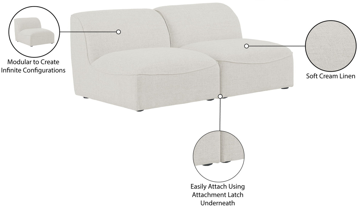 Miramar - 2 Seat Armless Modular Sofa