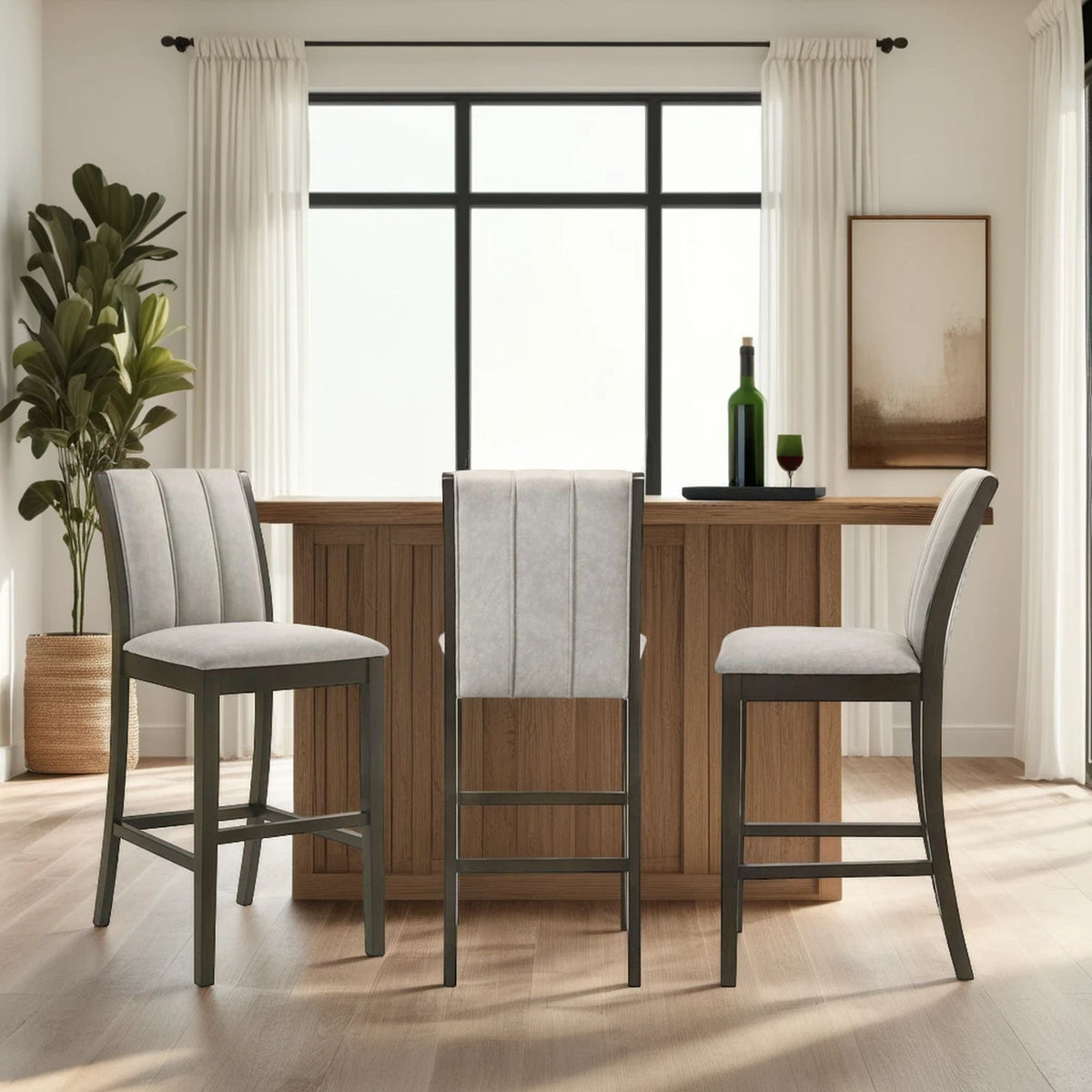 Nolan - 30" Bar Height Rubberwood Barstool