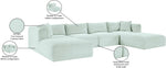 Shaggy - 6 Piece Modular Sectional With 2 Ottomans