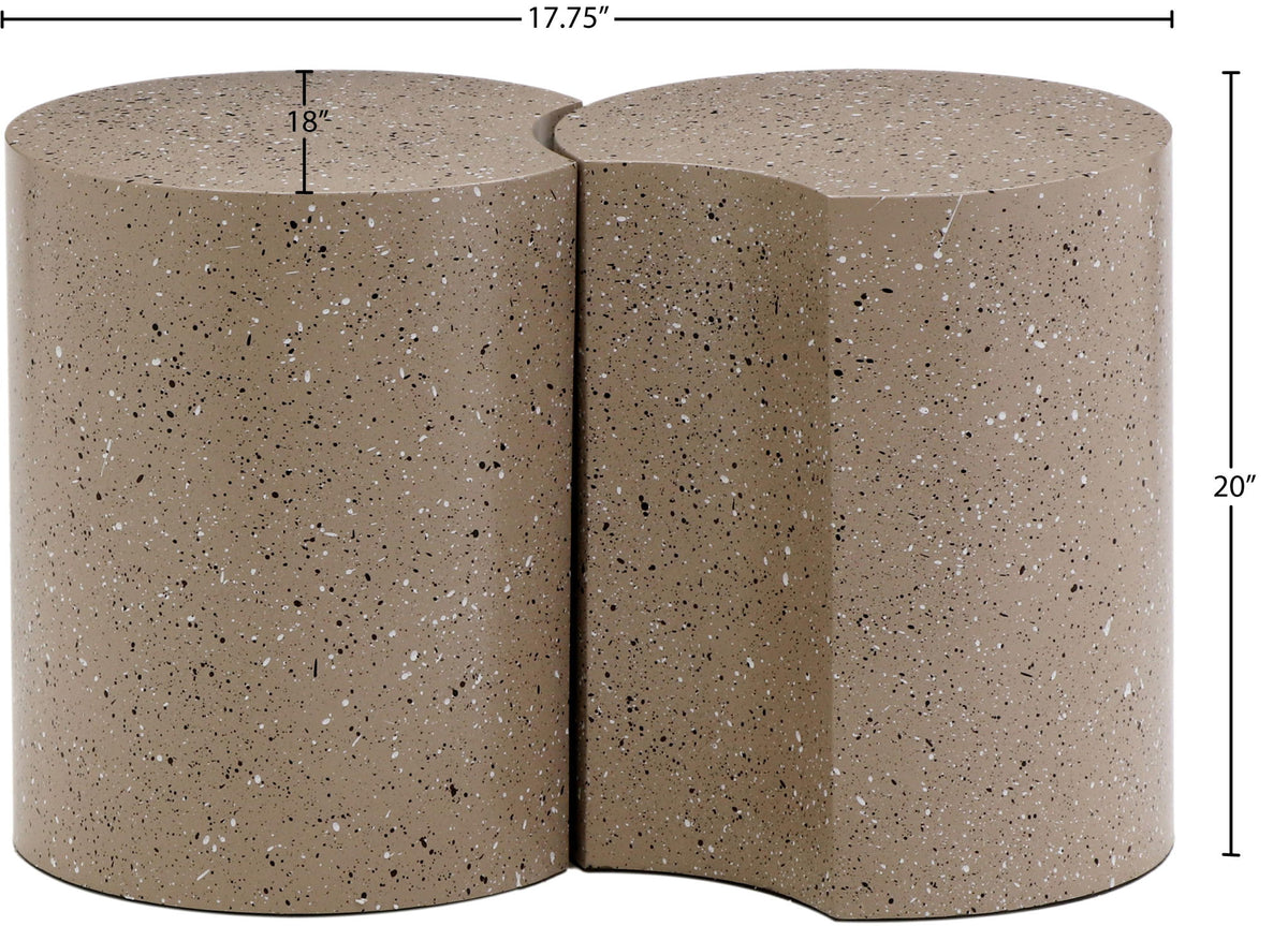 Dimple - End Table - Terazzo Finish